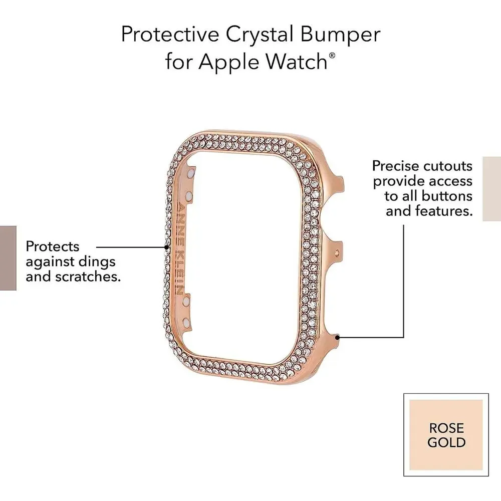 Anne Klein Premium Fashion Protective Bumper For Apple Watch Rose Gold 44MM